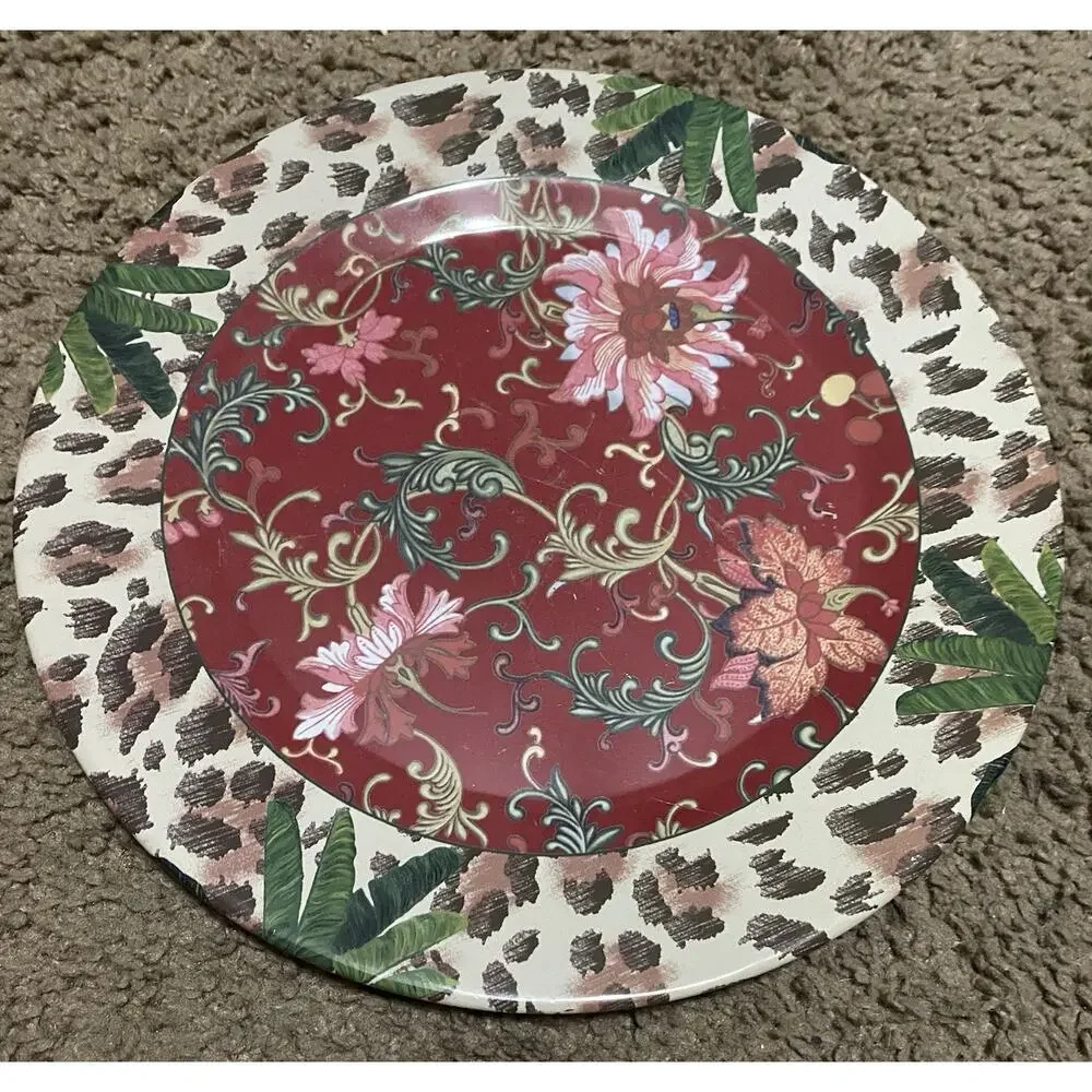 Gallery Collection Melamine 10” Dinner Plates Set of 4 Serving Dish Christmas A1